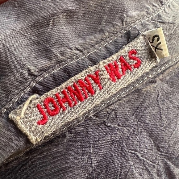 JOHNNY WAS Embroidered Tunic Button Down Multicolor Boho Collard Shirt Dress XS - Picture 8 of 9